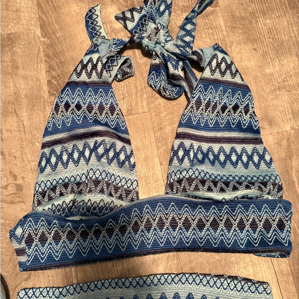 Beach Riot Blue Patterned Bikini - Picture 3 of 3